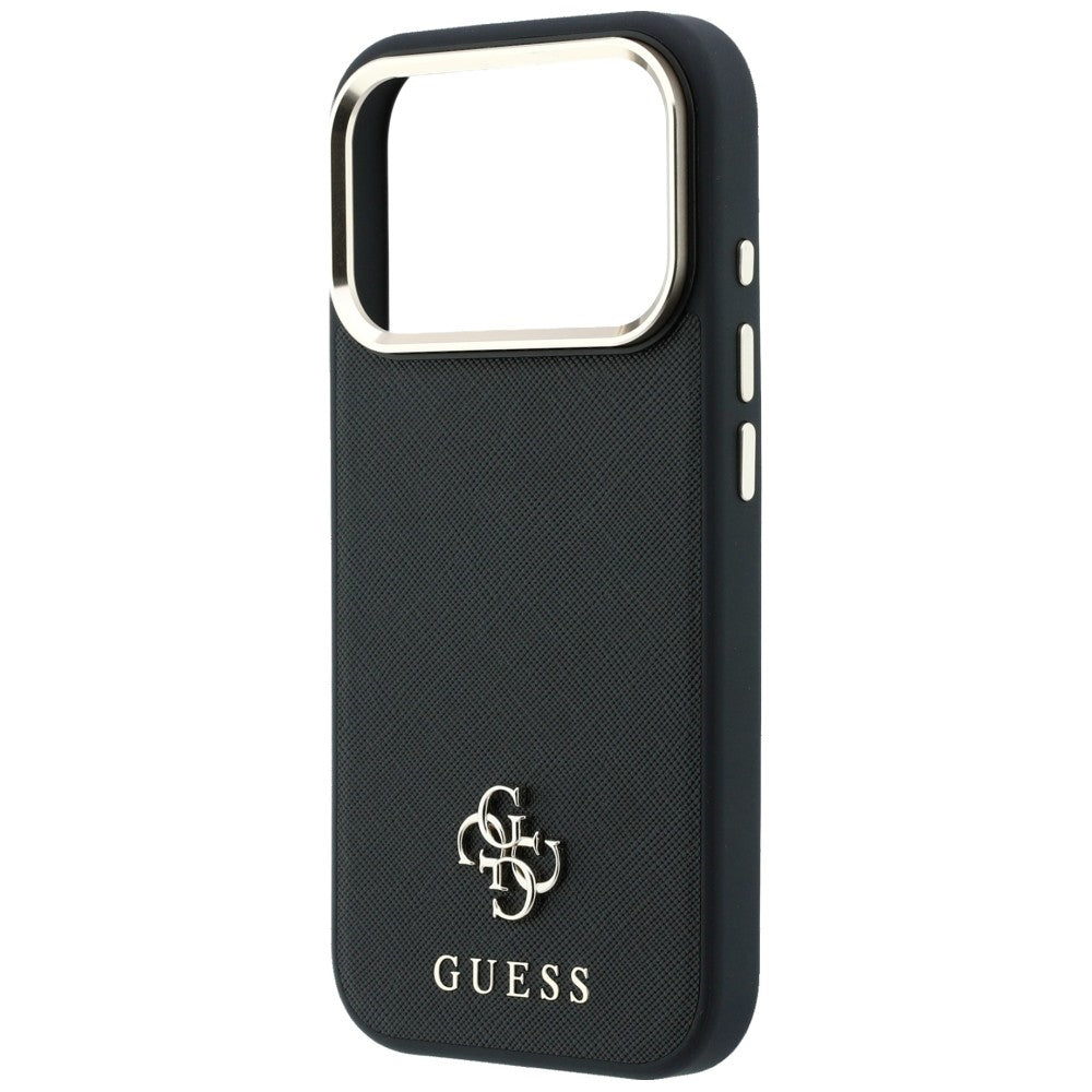 Etui MagSafe do Apple iPhone 18 Pro Max / 17 Pro Max, Guess, Saffiano Small 4G Classic, Czarny