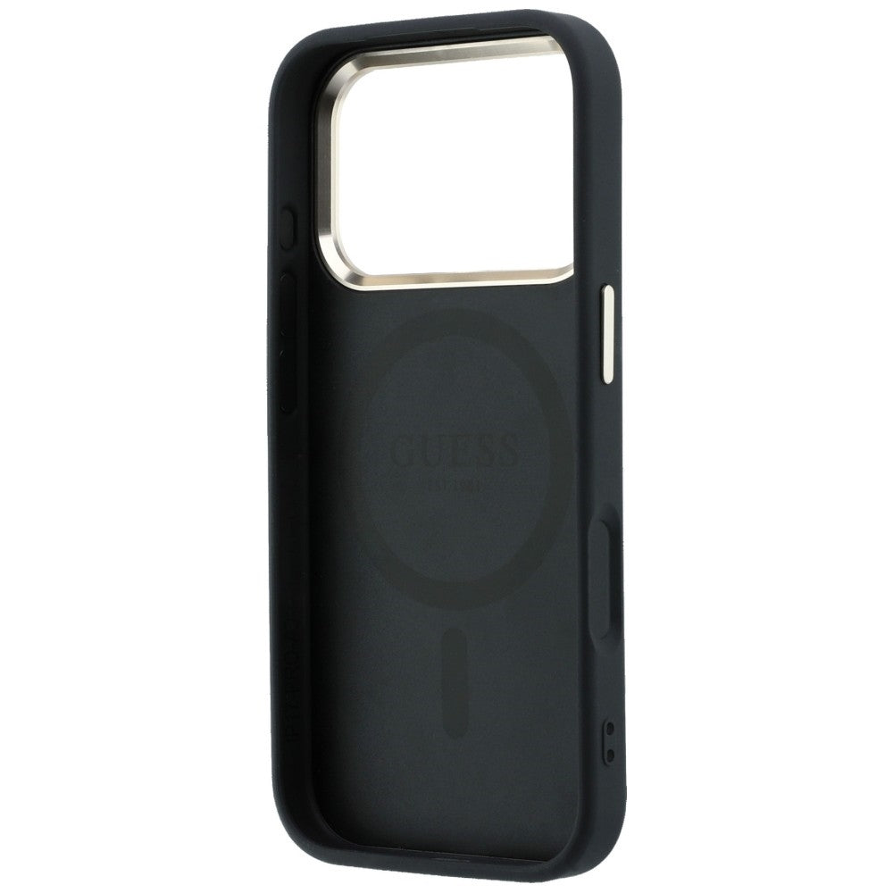 Etui MagSafe do Apple iPhone 18 Pro Max / 17 Pro Max, Guess, Saffiano Small 4G Classic, Czarny