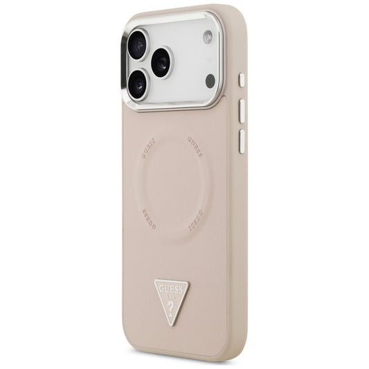 Etui MagSafe do Apple iPhone 18 Pro Max / 17 Pro Max, Guess, Triangle Logo, różowe