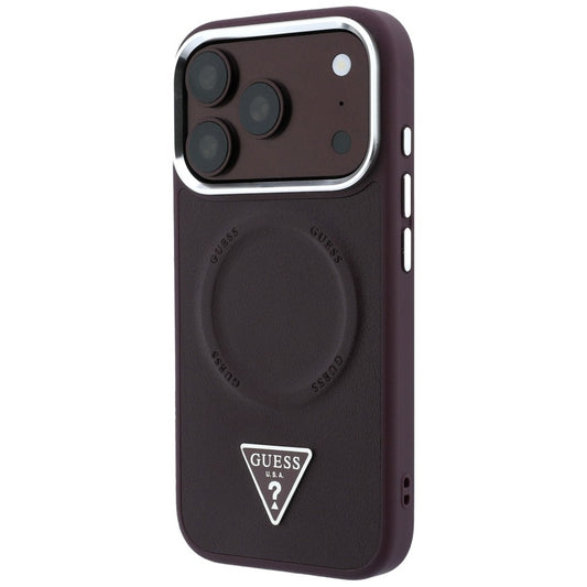 Etui MagSafe do Apple iPhone 18 Pro Max / 17 Pro Max, Guess, Triangle Logo, bordowe