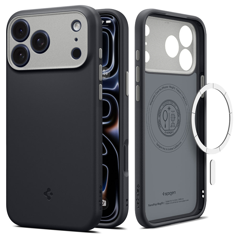 Etui MagSafe do Apple iPhone 18 Pro Max / 17 Pro Max, Spigen, Caseology Nano Pop, czarne ACS12142
