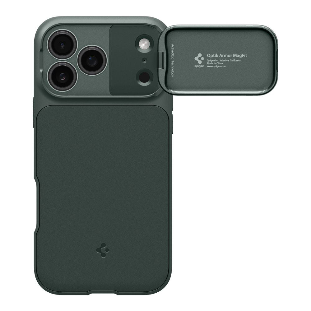 Etui MagSafe do Apple iPhone 18 Pro Max / 17 Pro Max, Spigen, Optik Armor, Zielony ACS09901