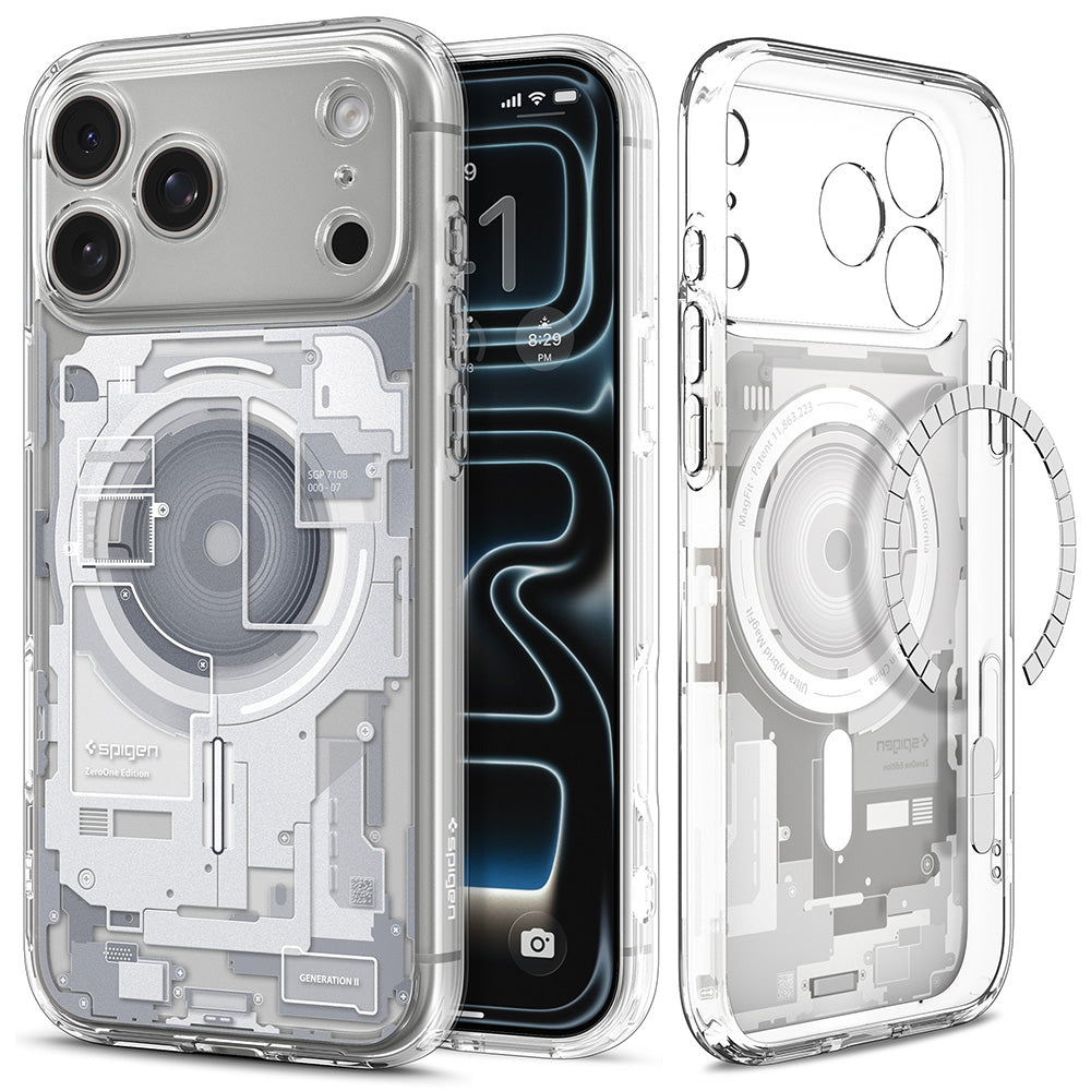 Etui MagSafe do Apple iPhone 18 Pro Max / 17 Pro Max, Spigen, Ultra Hybrid Zero One, Białe ACS12126