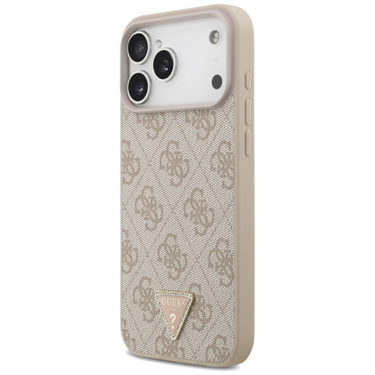 Etui MagSafe do Apple iPhone 18 Pro Max, Guess, 4G Triangle Strass, Różowe