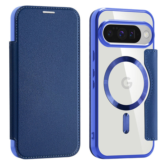 MagSafe Case for Google Pixel 10 Pro / 10, Techsuit, SmartMag Book, Blue