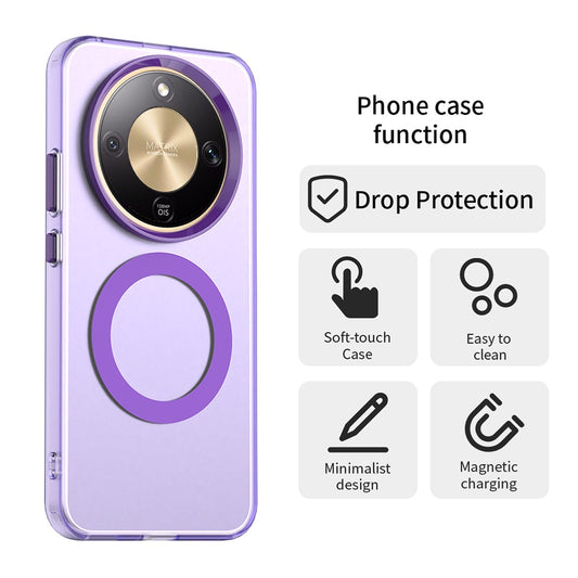 Etui MagSafe dla Honor Magic8 Lite, Techsuit, CandyCase, Fioletowy