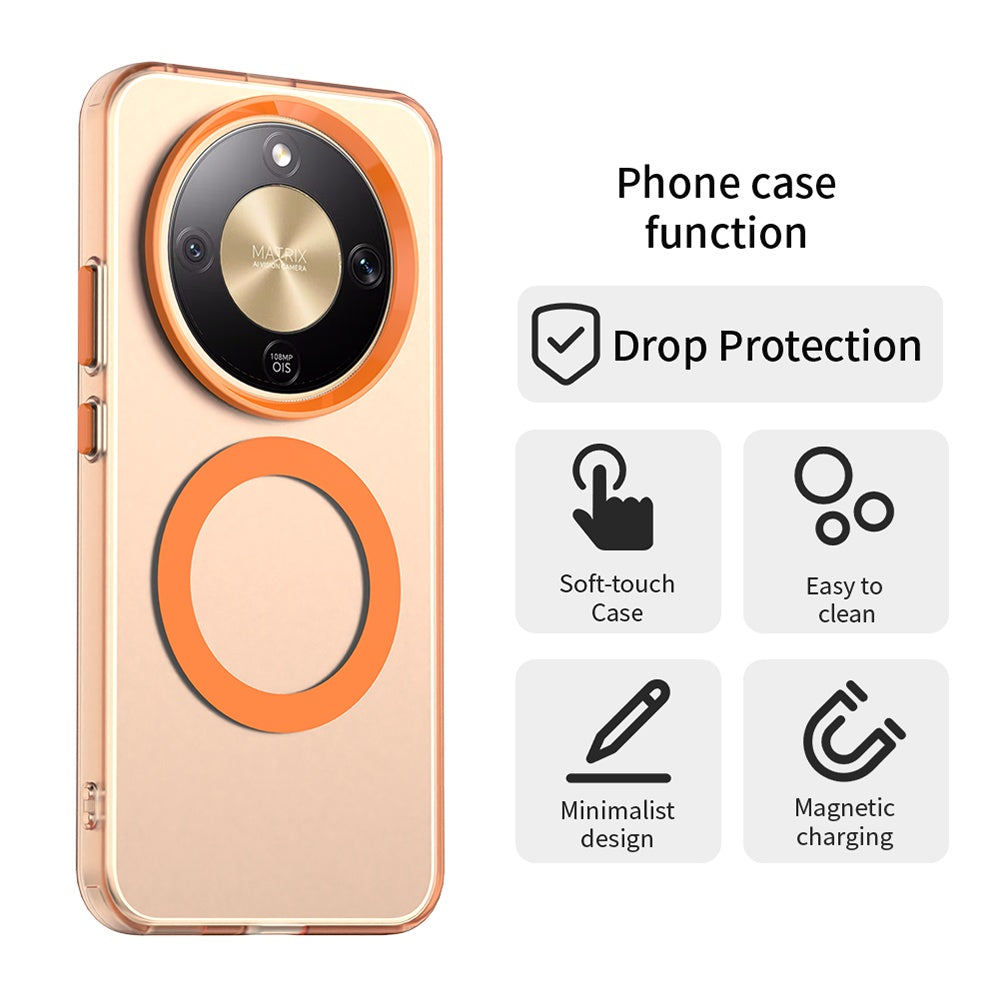Etui MagSafe dla Honor Magic8 Lite, Techsuit, CandyCase, Pomarańczowe