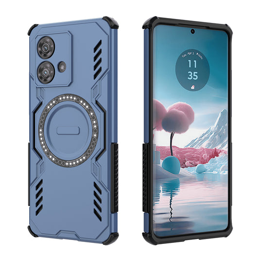 Etui MagSafe do Motorola Edge 40 Neo, Techsuit, ArmorMag, Niebieskie