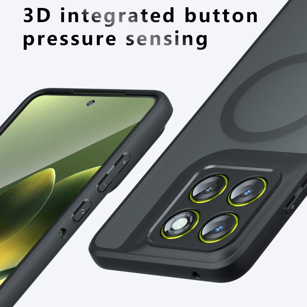 Etui MagSafe do Motorola Edge 70 Fusion, Techsuit, PureFrost, Czarna Satynowa