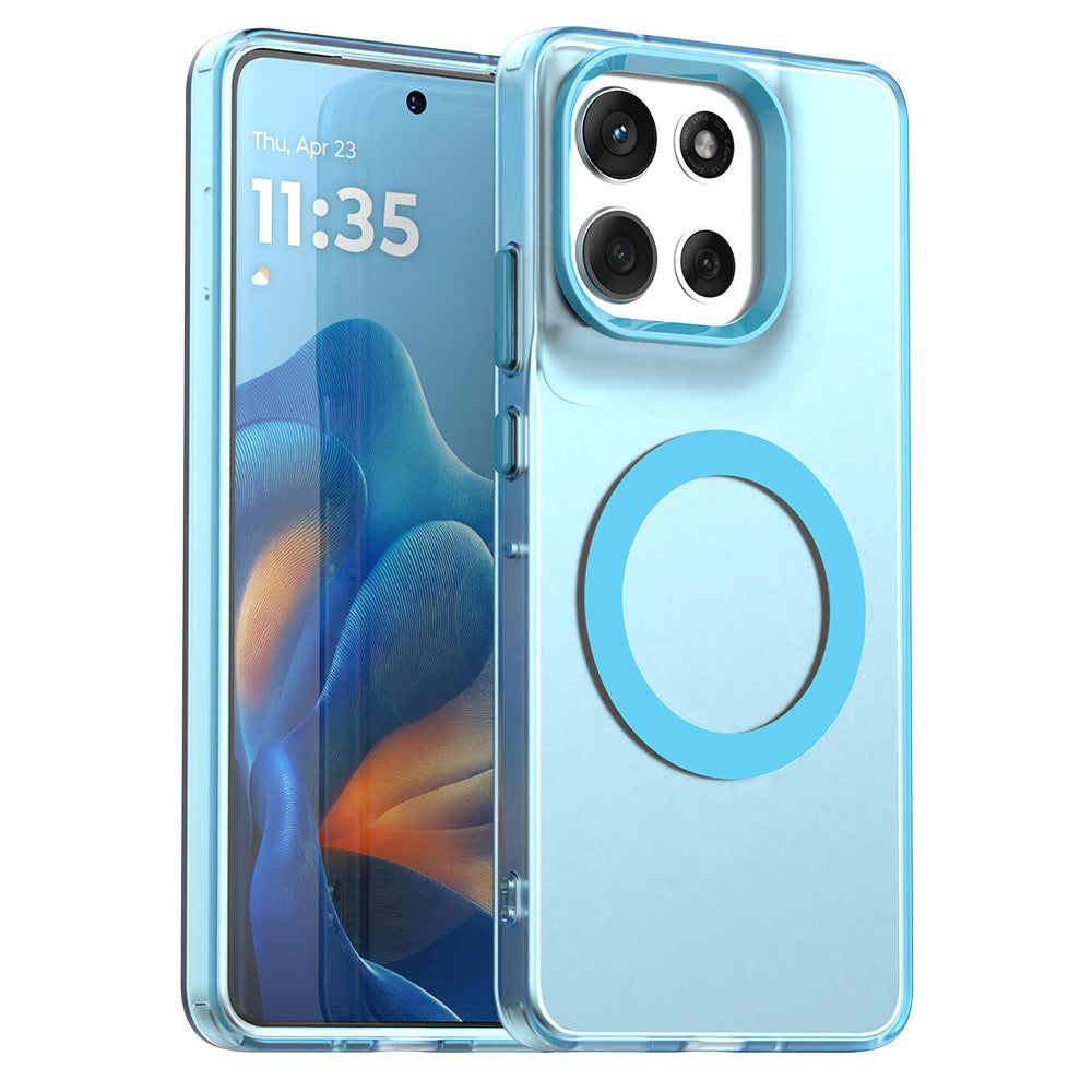 Etui MagSafe dla Motorola Moto G86, Techsuit, CandyCase, Niebieskie