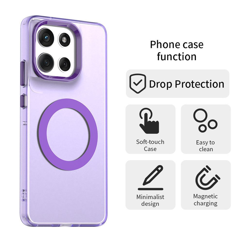 Etui MagSafe dla Motorola Moto G86, Techsuit, CandyCase, Fioletowy