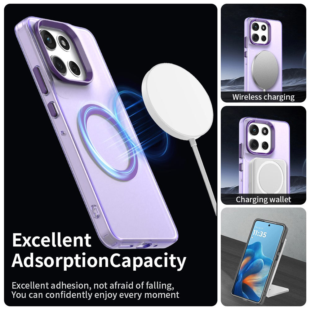 Etui MagSafe dla Motorola Moto G86, Techsuit, CandyCase, Fioletowy