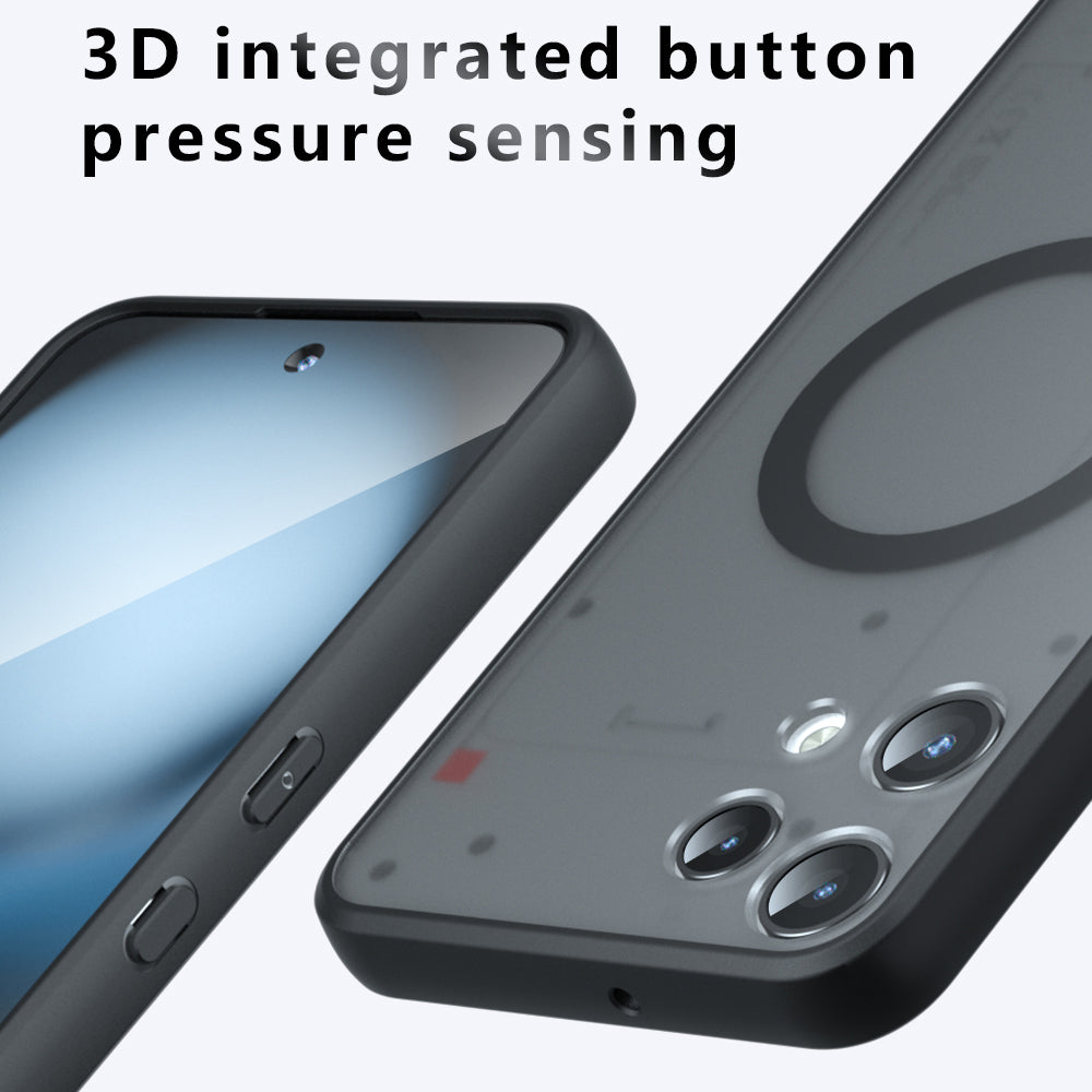 Etui MagSafe dla Nothing Phone (3a) Lite, Techsuit, PureFrost, Czarne Satynowe