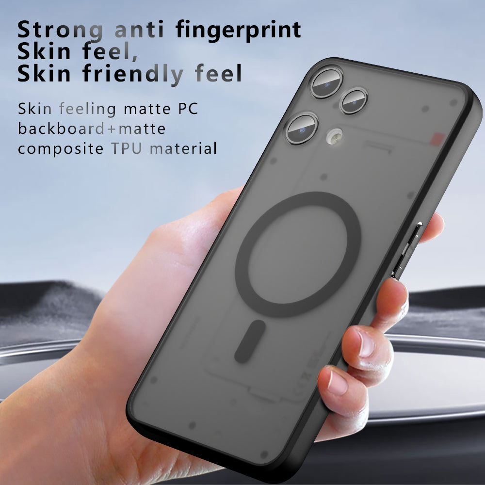 Etui MagSafe dla Nothing Phone (3a) Lite, Techsuit, PureFrost, Czarne Satynowe