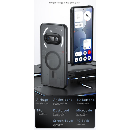 Etui MagSafe do Nothing Phone (3a), Techsuit, PureFrost, czarne
