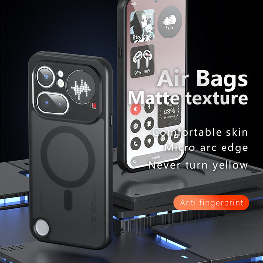 Etui MagSafe do Nothing Phone (4b), Techsuit, PureFrost, Czarna Satynowa
