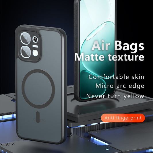 Etui MagSafe do Oppo A6 4G, Techsuit, PureFrost, Czarna Satynowa