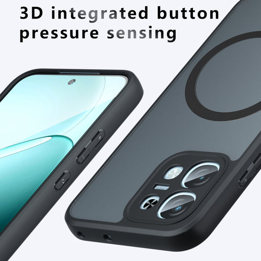 Etui MagSafe do Oppo A6 Pro 5G / A6 Pro 4G, Techsuit, PureFrost, Czarna Satynowa