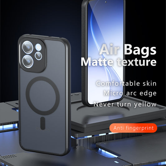 Etui MagSafe do Oppo Reno15 FS / Reno15 F, Techsuit, PureFrost, Czarna Satynowa