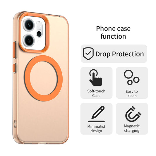 Etui MagSafe do Oppo Reno16 F / Reno16 FS, Techsuit, CandyCase, Pomarańczowy