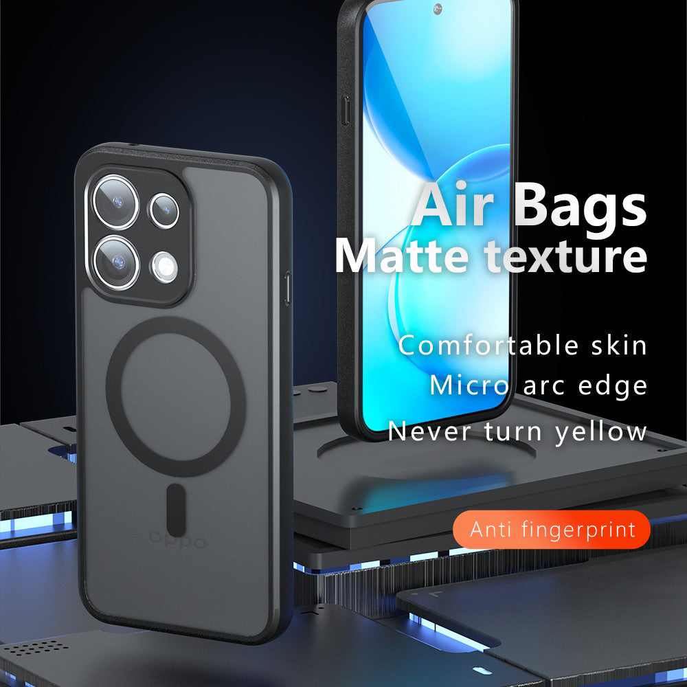 Etui MagSafe do Oppo Reno16 F / Reno16 FS, Techsuit, PureFrost, Czarna Satynowa