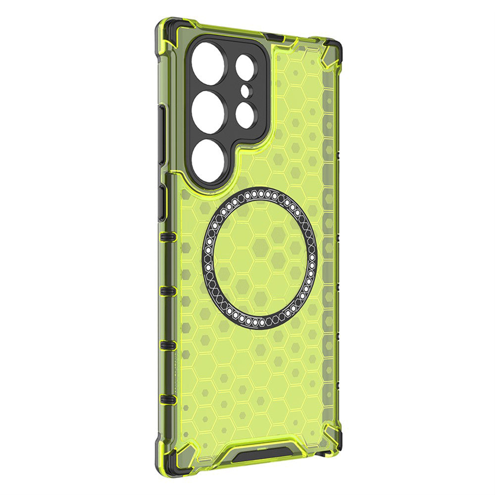 Etui MagSafe do Samsung Galaxy S25 Ultra S938, Techsuit, HoneyComb Shield, Zielony