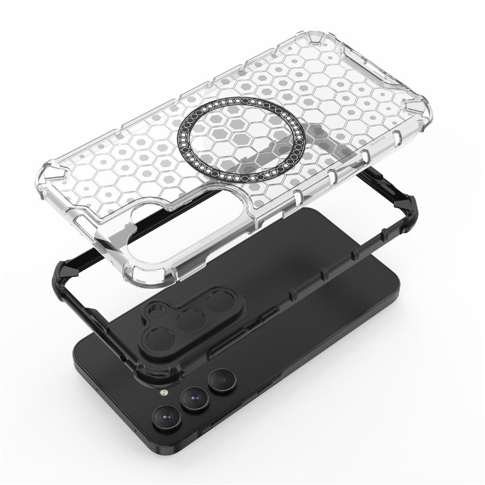 Etui MagSafe do Samsung Galaxy A26 A266, Techsuit, HoneyComb Shield, Niebieskie