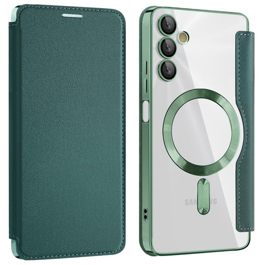 Etui MagSafe do Samsung Galaxy A05s A057, Techsuit, SmartMag Book, Zielony