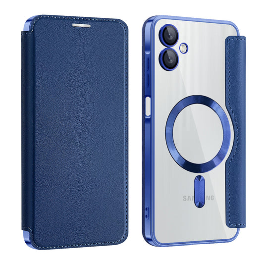 Etui MagSafe do Samsung Galaxy A06 A065, Techsuit, SmartMag Book, Niebieskie