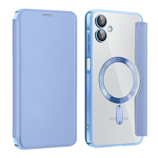 Etui MagSafe do Samsung Galaxy A06 A065, Techsuit, SmartMag Book, Niebieski