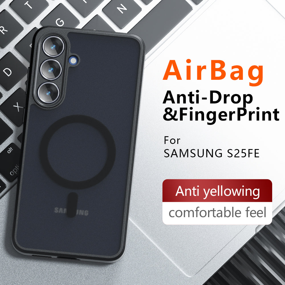 Etui MagSafe dla Samsung Galaxy A07 4G A075, Techsuit, PureFrost, Czarne Satynowe
