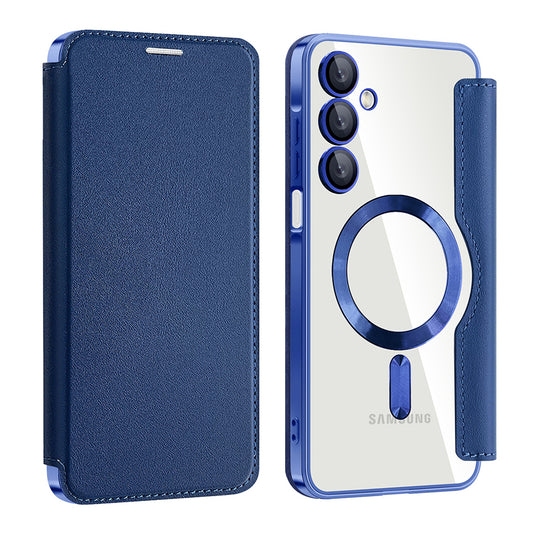 Etui MagSafe do Samsung Galaxy A16 5G A166 / A16 4G A165, Techsuit, SmartMag Book, Niebieskie
