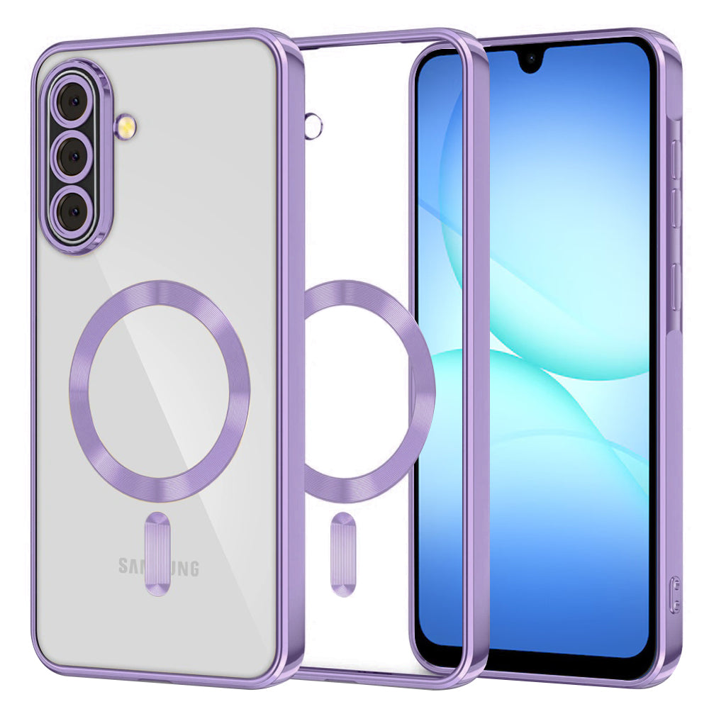 Etui MagSafe do Samsung Galaxy A17 4G / A17 5G, Techsuit, Luxury Crystal, Jasnofioletowe