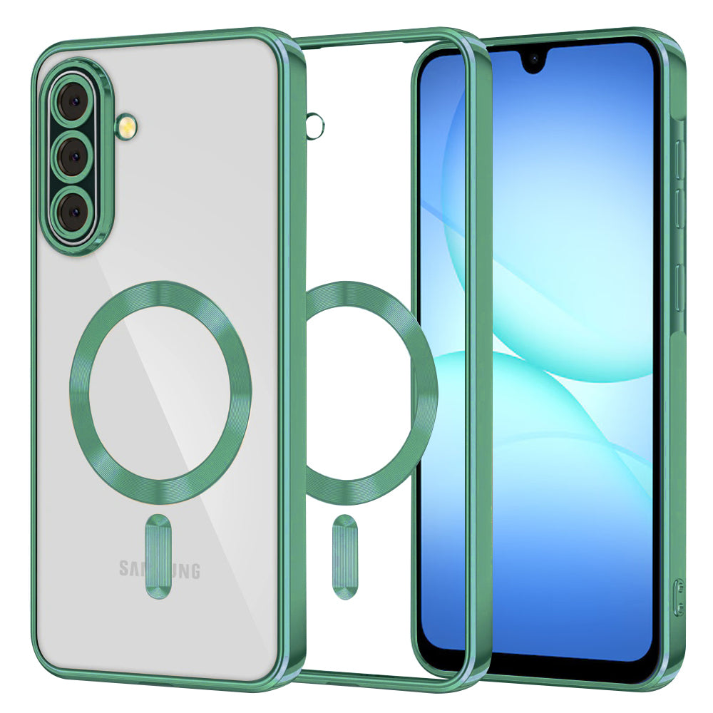 Etui MagSafe do Samsung Galaxy A17 4G A175 / A17 5G A176, Techsuit, Luxury Crystal, Jasnozielony