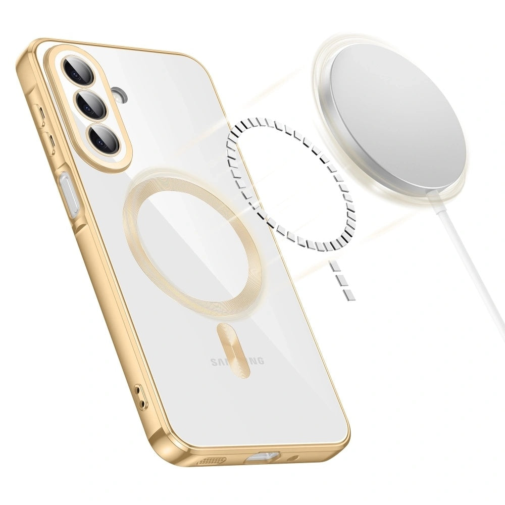 MagSafe Case for Samsung Galaxy A27 5G, Techsuit, Luxury Crystal, Silver