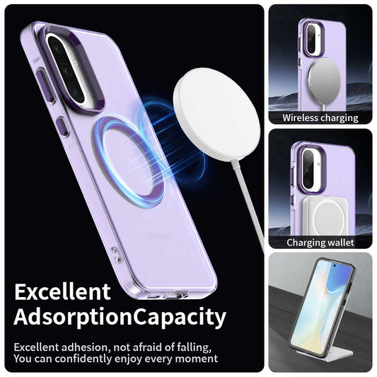 Etui MagSafe do Samsung Galaxy A36 A366, Techsuit, CandyCase, Fioletowy