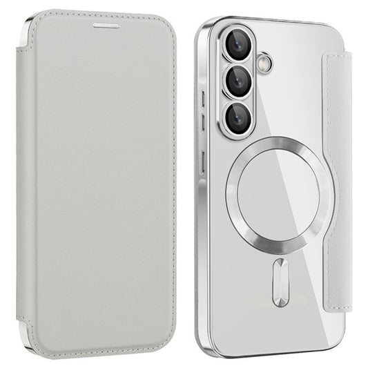MagSafe Case for Samsung Galaxy A36 A366, Techsuit, SmartMag Book, Gray