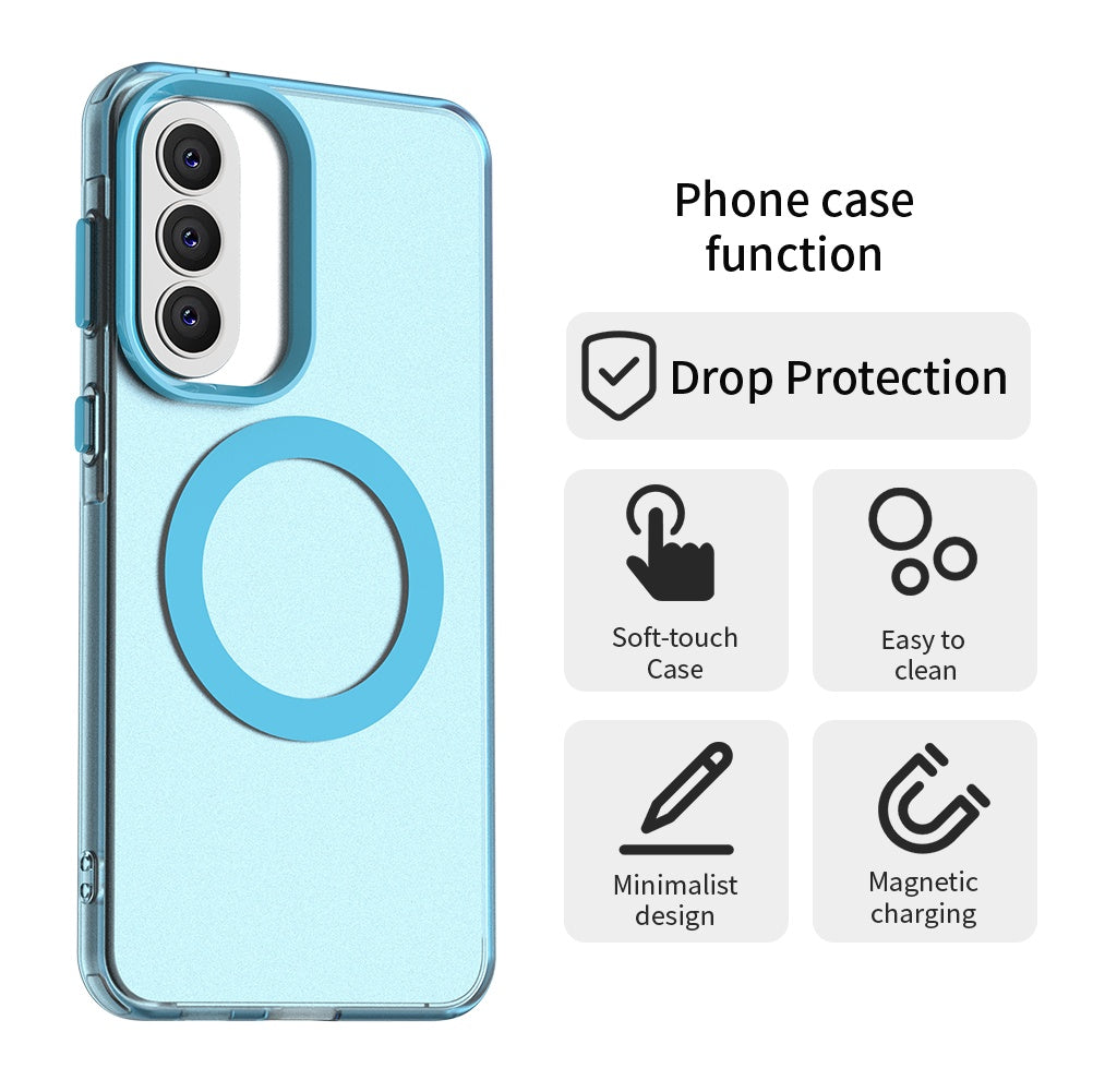 Etui MagSafe dla Samsung Galaxy A37 5G, Techsuit, CandyCase, Niebieskie