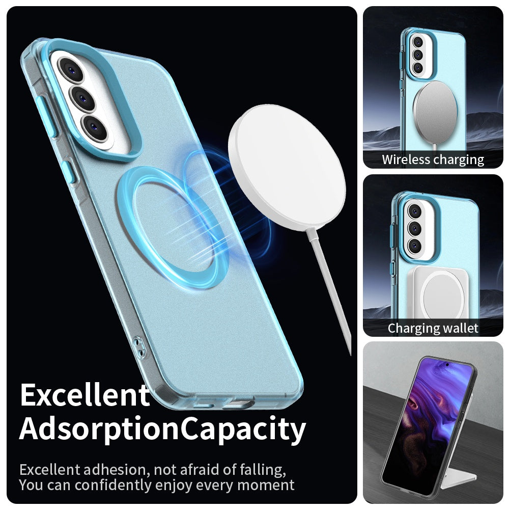 Etui MagSafe dla Samsung Galaxy A37 5G, Techsuit, CandyCase, Niebieskie