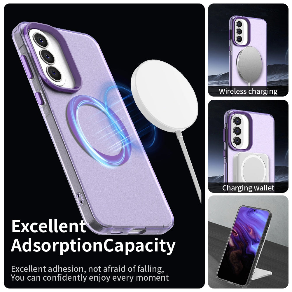 Etui MagSafe dla Samsung Galaxy A37 5G, Techsuit, CandyCase, Fioletowy