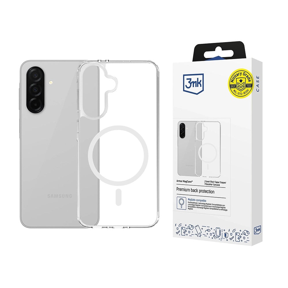 Etui MagSafe dla Samsung Galaxy A56 A566 / A36 A366, 3MK, Armor MagCase, Przezroczyste