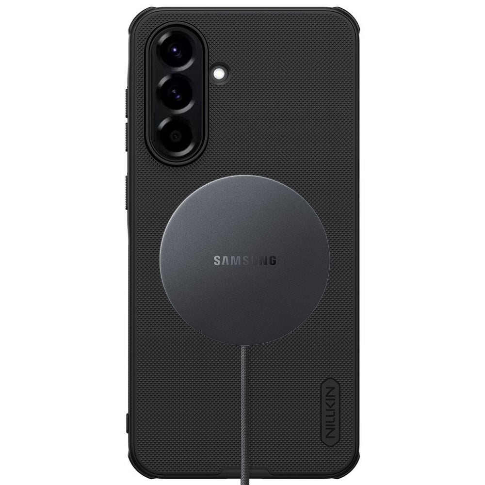 Etui MagSafe do Samsung Galaxy A56 A566, Nillkin, Super Shield Pro, Czarna Satynowa