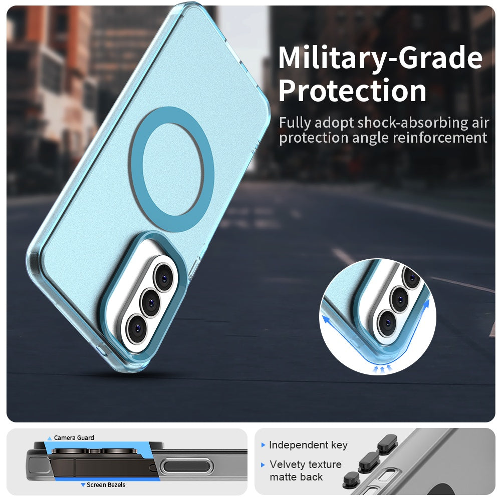 Etui MagSafe dla Samsung Galaxy A57 5G, Techsuit, CandyCase, Niebieskie