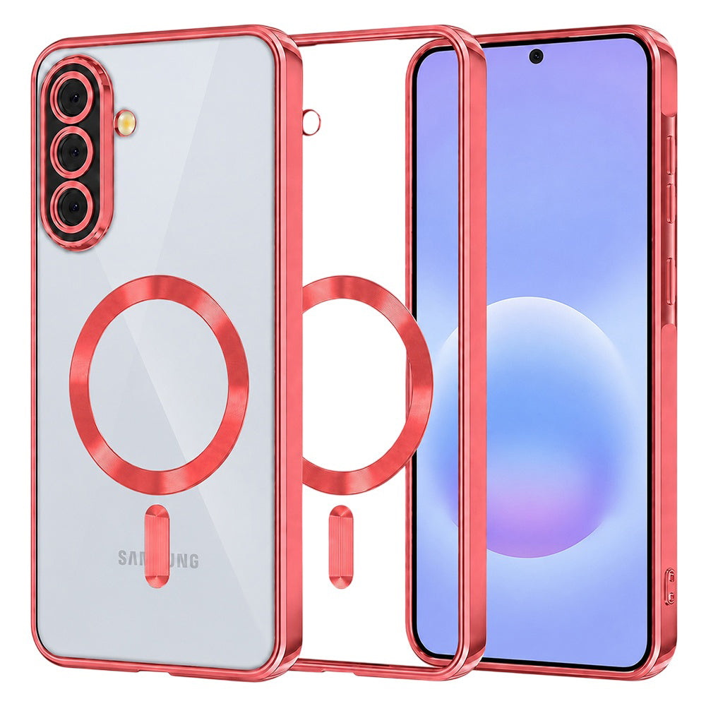 Etui MagSafe do Samsung Galaxy A57 5G, Techsuit, Luxury Crystal, Czerwony