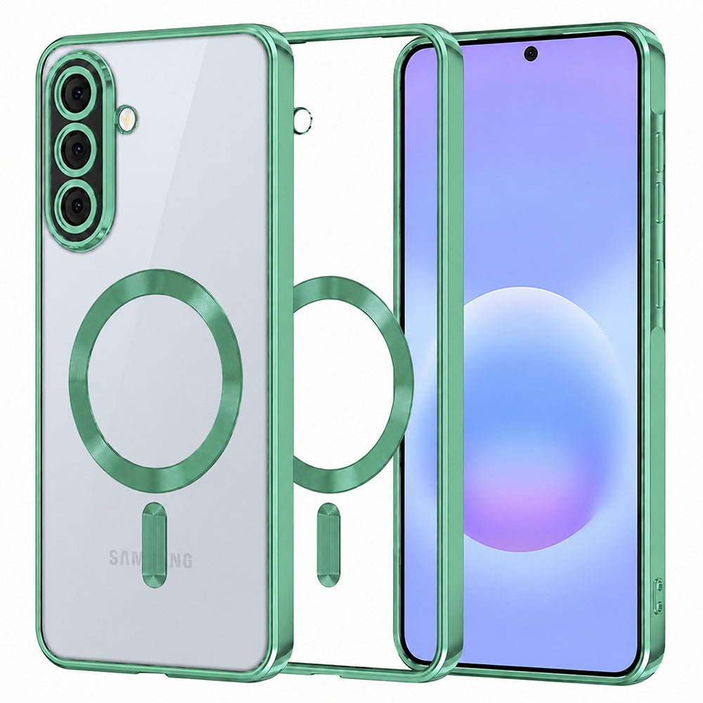 Etui MagSafe do Samsung Galaxy A57 5G, Techsuit, Luxury Crystal, Jasnozielony