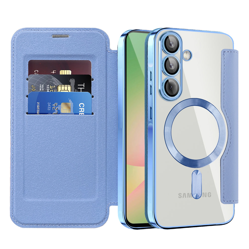 Etui MagSafe dla Samsung Galaxy A57 5G, Techsuit, SmartMag Book, Bleu