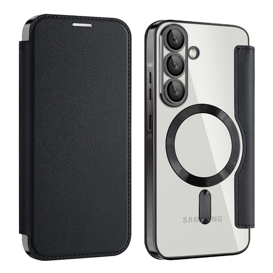 Etui MagSafe dla Samsung Galaxy A57 5G, Techsuit, SmartMag Book, Czarne