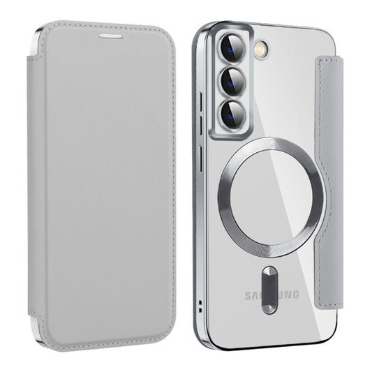 Etui MagSafe do Samsung Galaxy S22 5G S901, Techsuit, SmartMag Book, Szary