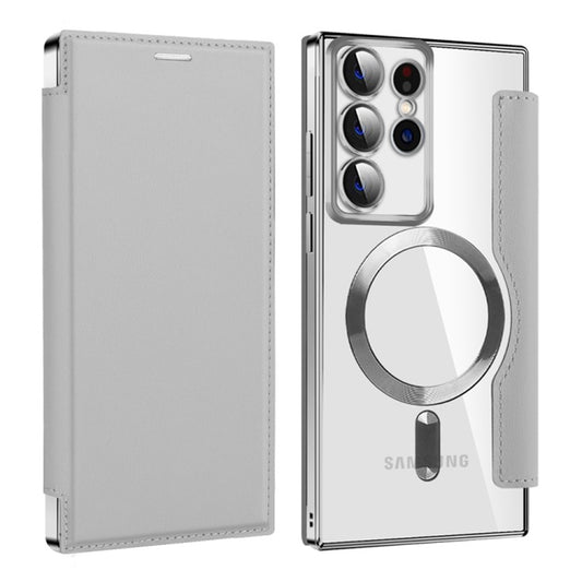 Etui MagSafe do Samsung Galaxy S22 Ultra 5G S908, Techsuit, SmartMag Book, Szary