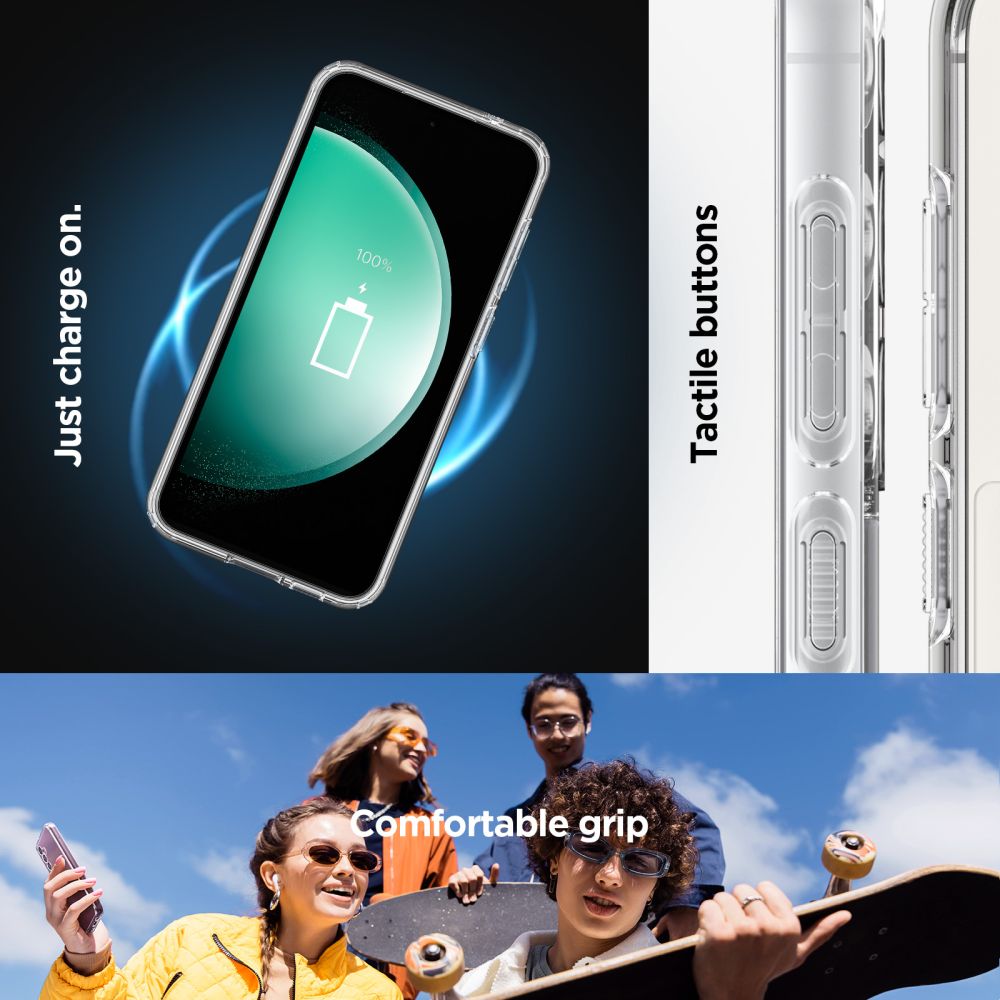 Etui MagSafe do Samsung Galaxy S23 FE S711, Spigen, Ultra Hybrid OneTap Ring, Przezroczyste ACS06374